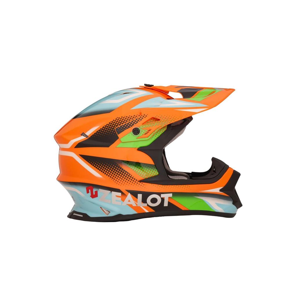 ZEALOT Mud Jumper 2 Helmet Graphic M Size Off-Road Off-Road Orange/Blue 57-58cm MJ0016/M
