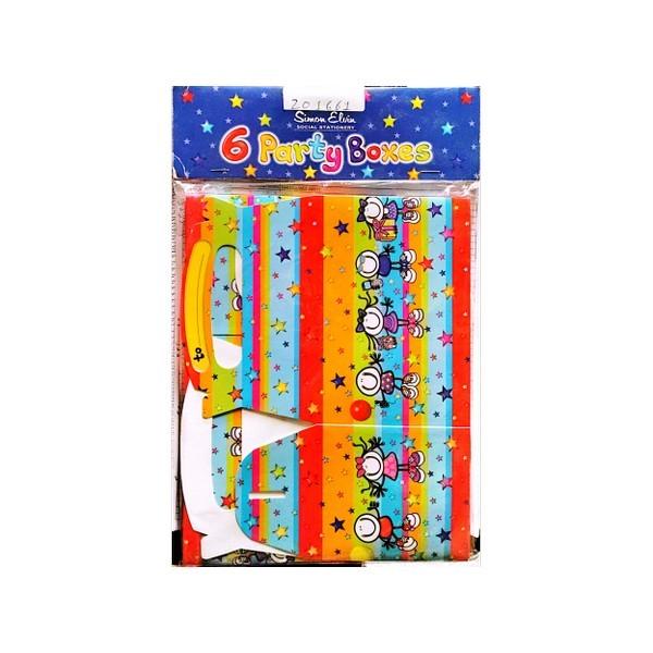 Simon Elvin Подарочные коробки с контрастной полоской (Упаковка из 6 шт.)