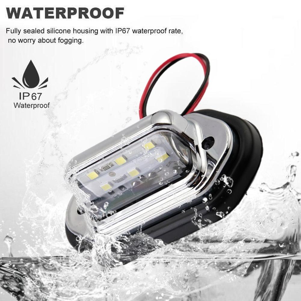 6 светодиодный фонарь подсветки номерного знака автомобиля 12В-24В водонепроницаемый белый задний фонарь для фургона лампа для дома на колесах аксессуар для прицепа для грузовика лодки номерной знак внедорожника