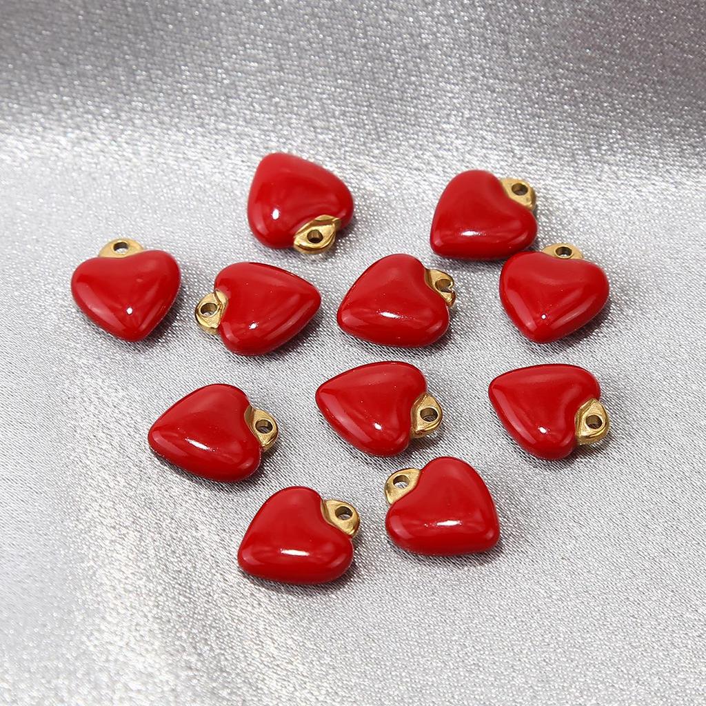 Ожерелье с подвеской в форме сердца, позолоченное 18 карат - нержавеющая сталь, ювелирный аксессуар ручной работы своими руками