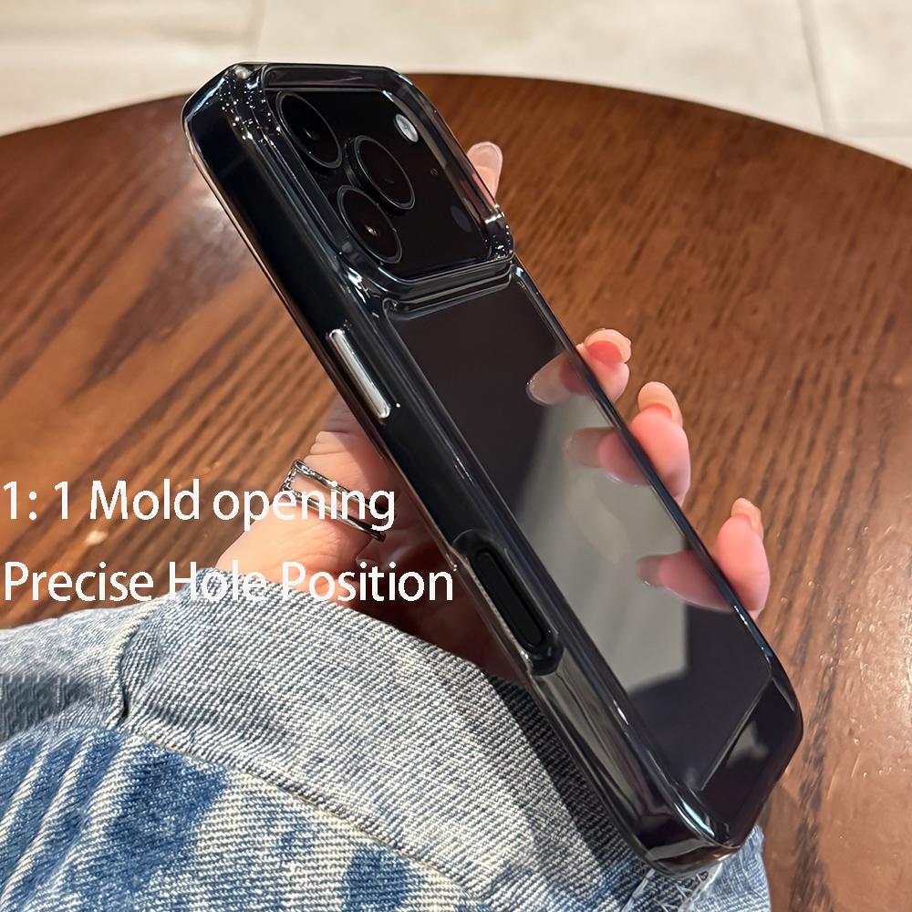 Роскошный Прозрачный Ударопрочный Чехол Для iPhone 17 16 15 14 13 12 11 Pro Max Air Plus Прозрачный Бампер Акриловые Чехлы Обложка