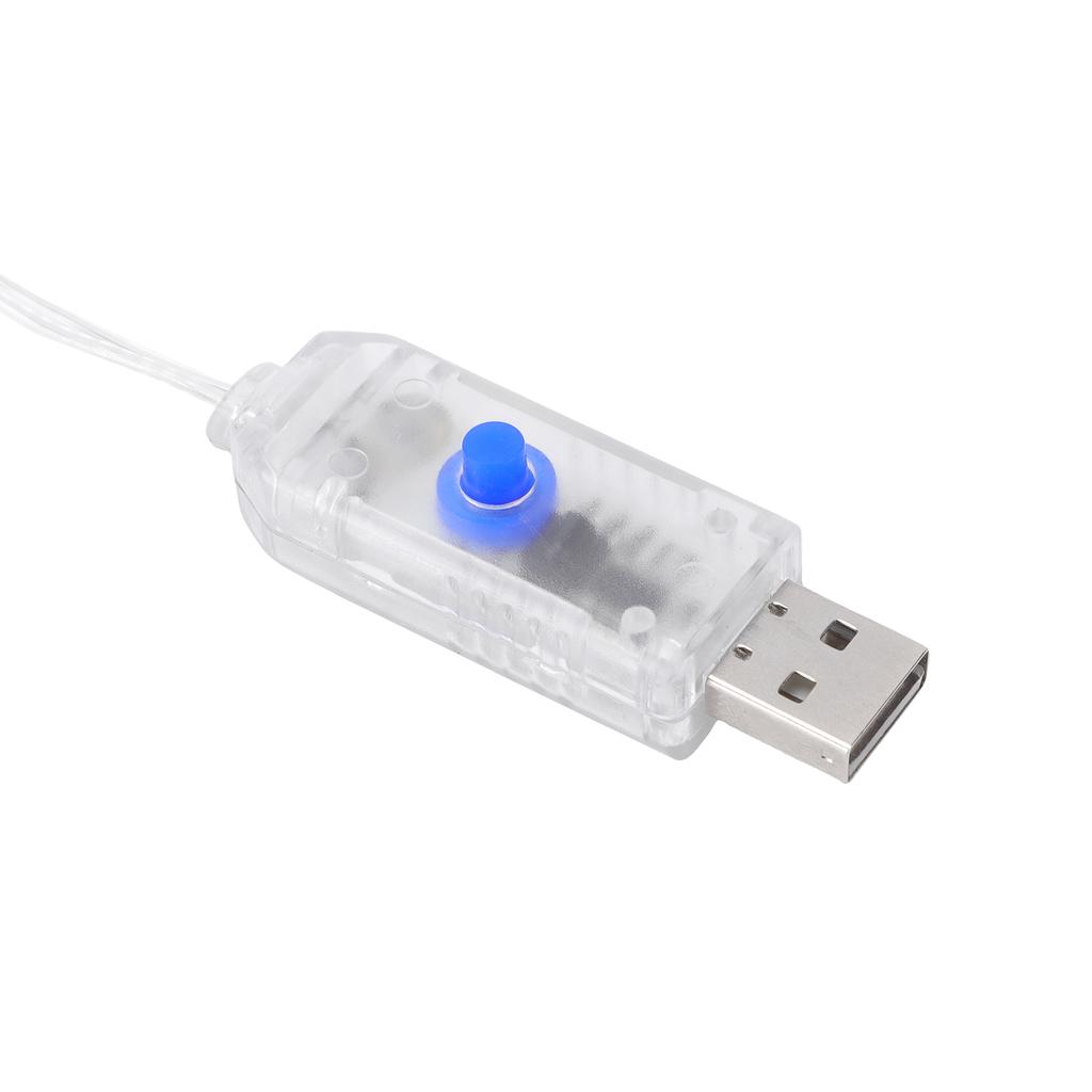 Светодиодная гирлянда, Гибкая гирлянда на медной проволоке, Питание от USB, Пульт дистанционного управления, 8 режимов, 6 уровней яркости,