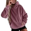 Women's Fashion Casual Solid Color Pocket Long Sleeve Hoodie