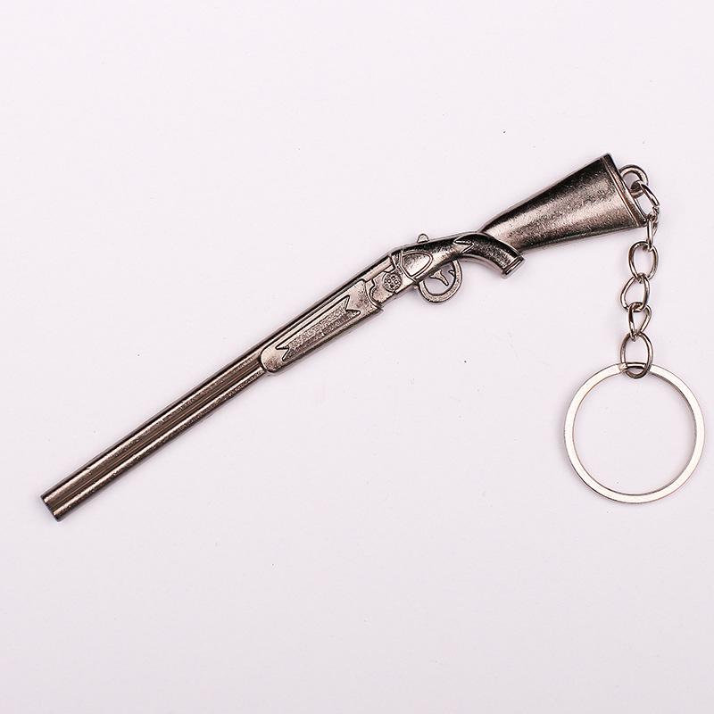 "12см брелок PUBG: Подарок: шлем 3-го уровня, сковорода и модель оружия 98KAWM.