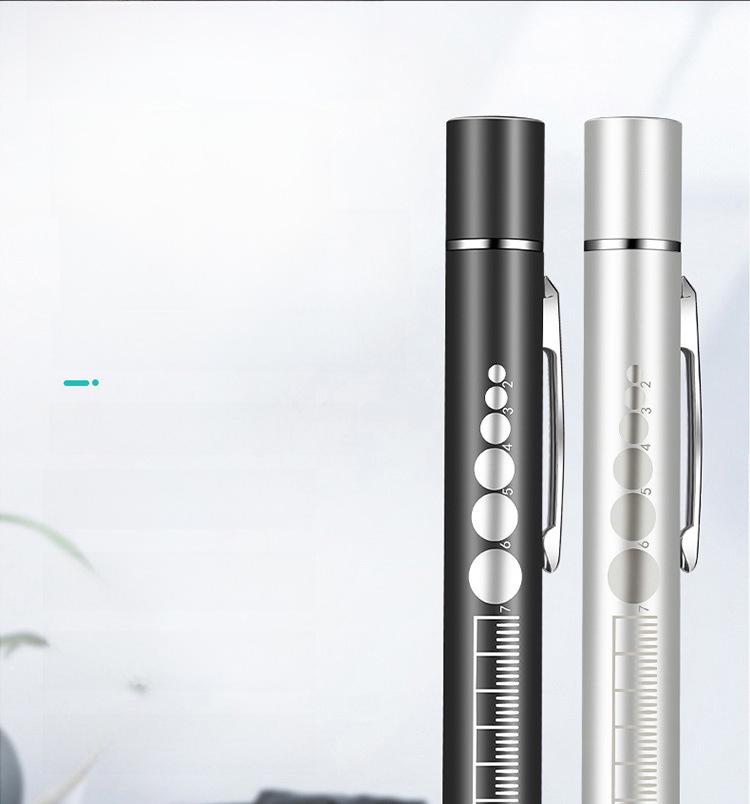 Rechargeable Mini Medical Flashlight for Nurses and Students - Portable Yellow & White Dual Light Pen Light