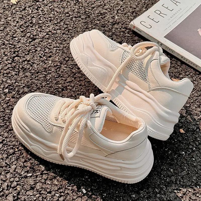 Fashion Women Sneakers Autumn Brand Luxury Flat Casual Light Vulcanize Shoes Footwear Zapatillas Mujer Mesh Breathable Shoes Zapatos