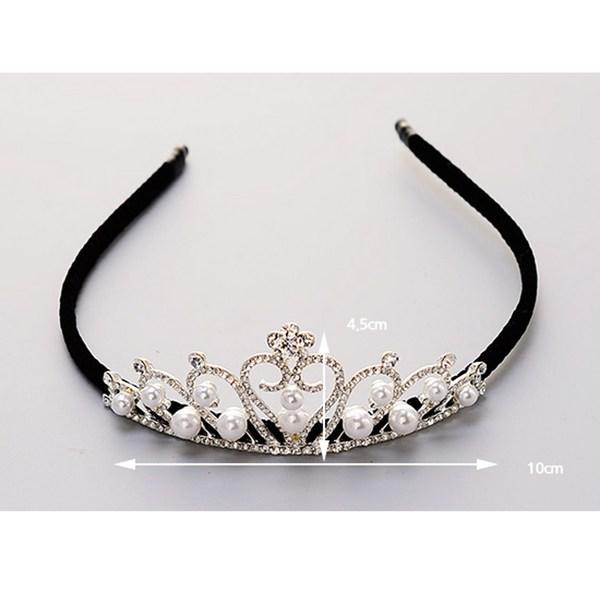 Hannal Heart Pearl Tiara Headband