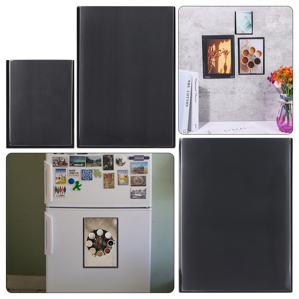 Black Fridge Living Decor Photo Magnetic Frame Picture Photoframe