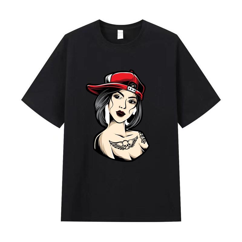 Летняя мужская футболка высокого качества из хлопка с короткими рукавами и принтом, женская футболка, модная спортивная рубашка, повседневный топ для бега