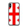 Coque iPhone - Drapeau Géorgie - Souple - Protection Complète - Multicolore - Compatible iPhone X