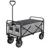 Chariot de transport pliable - SPRINGOS - Gris - Charge max 80 kg - 4 roues - Dimensions 54x65x90 cm