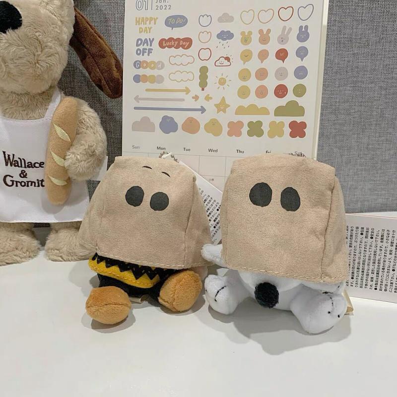 Плюшевый брелок Снупи Чарли с маской для лица