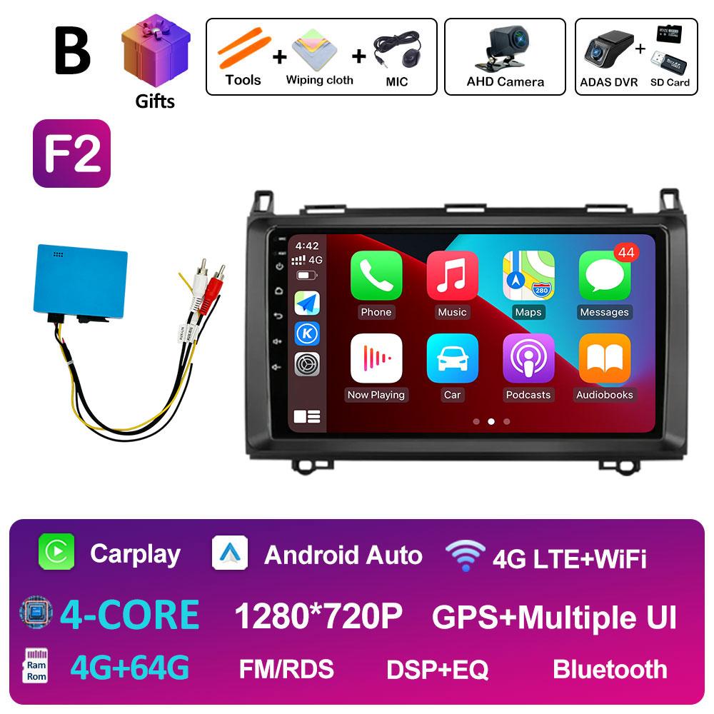 Навигация GPS беспроводной Carplay для Mercedes Benz W169 W245 B200 W906 Sprinter W639 Vito Autoradio Bluetooth 2.5D сенсорный экран