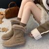Fashion Outside Winter Warm Velvet Snow Cotton Shoes 2025 Platform Women's Boots Fluffy Shoes Short Boots Snow Boots