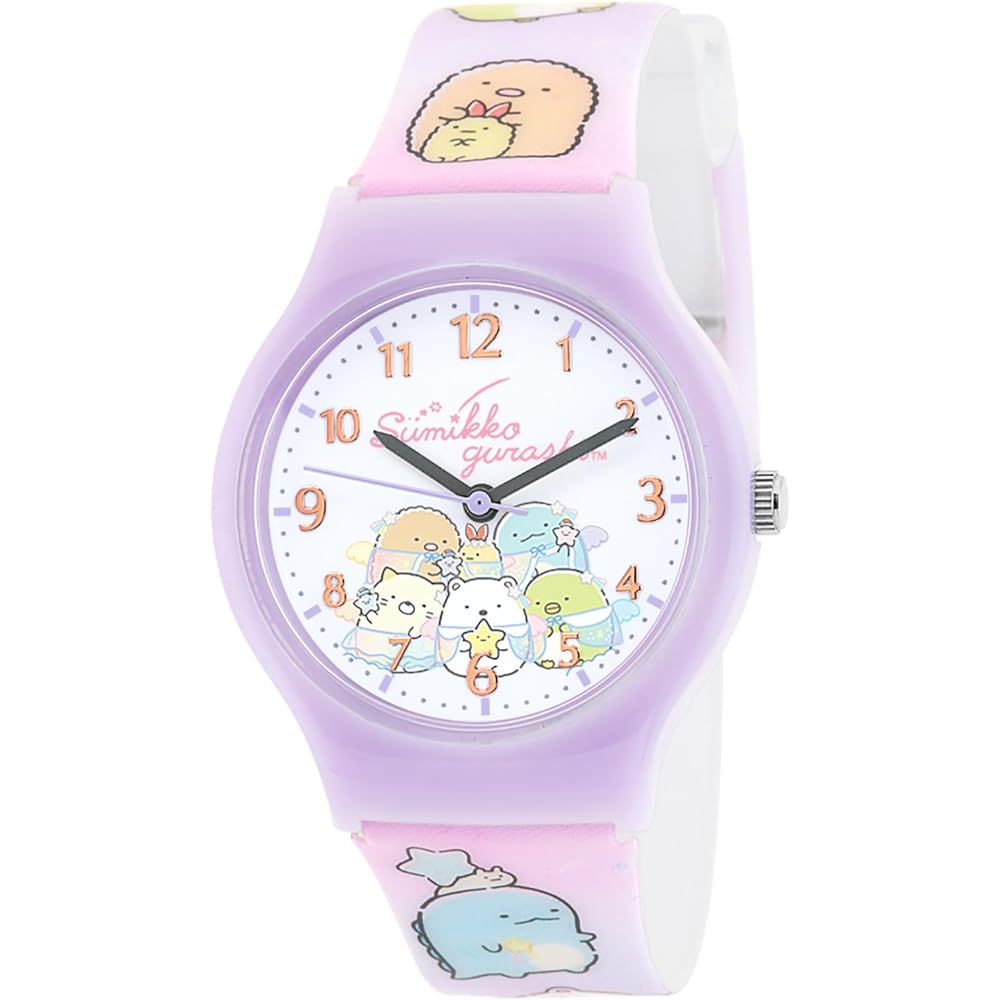 Sumikko Gurashi Фиолетовые Пластиковые Часы Милый Дизайн Детский Аксессуар