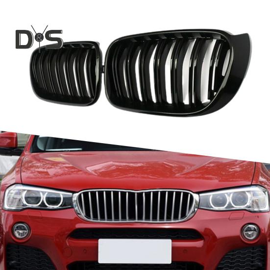 Глянцевые черные передние решетки 51117338571 51117338572 51137367422 для BMW X3 X4 Series F25 F26 14-16