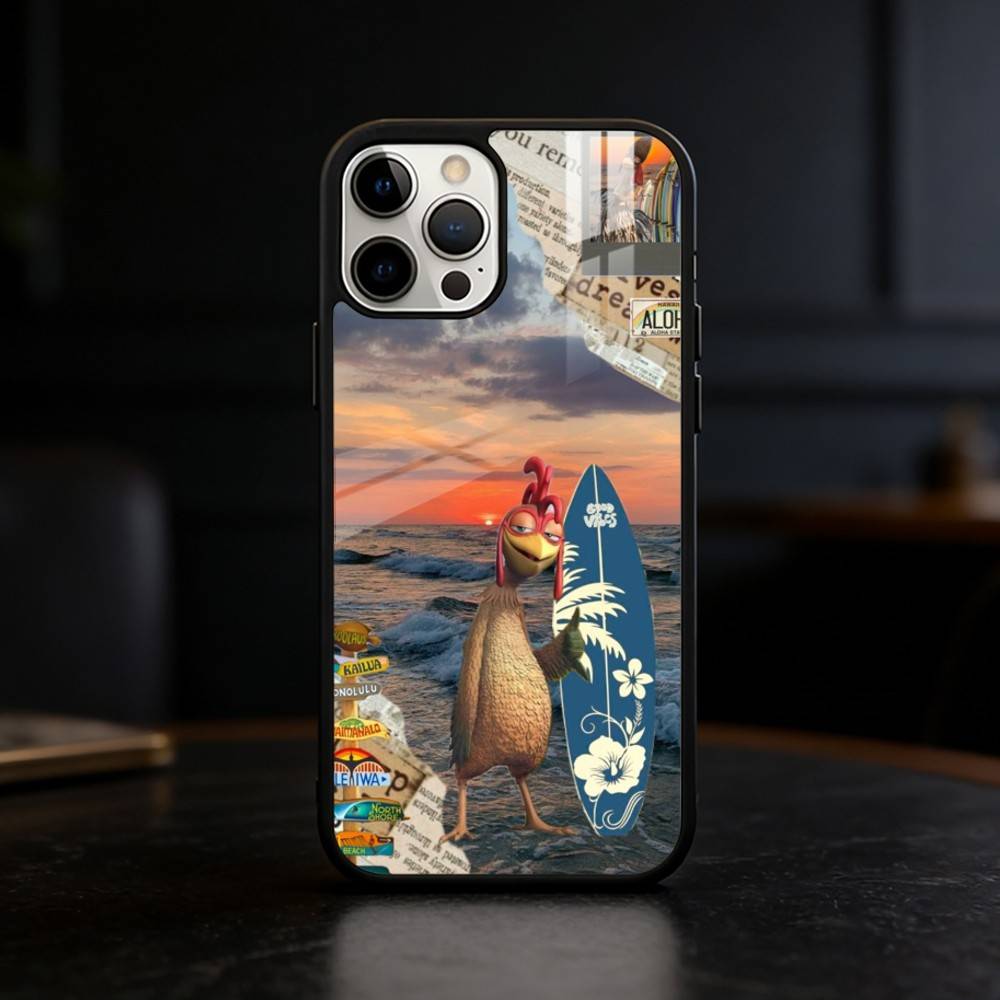 Смешной чехол для телефона C-Chicken J-Joe Surf для iPhone 17/16/15/14/13/12/Plus/Pro/Max для магнитной беспроводной зарядки