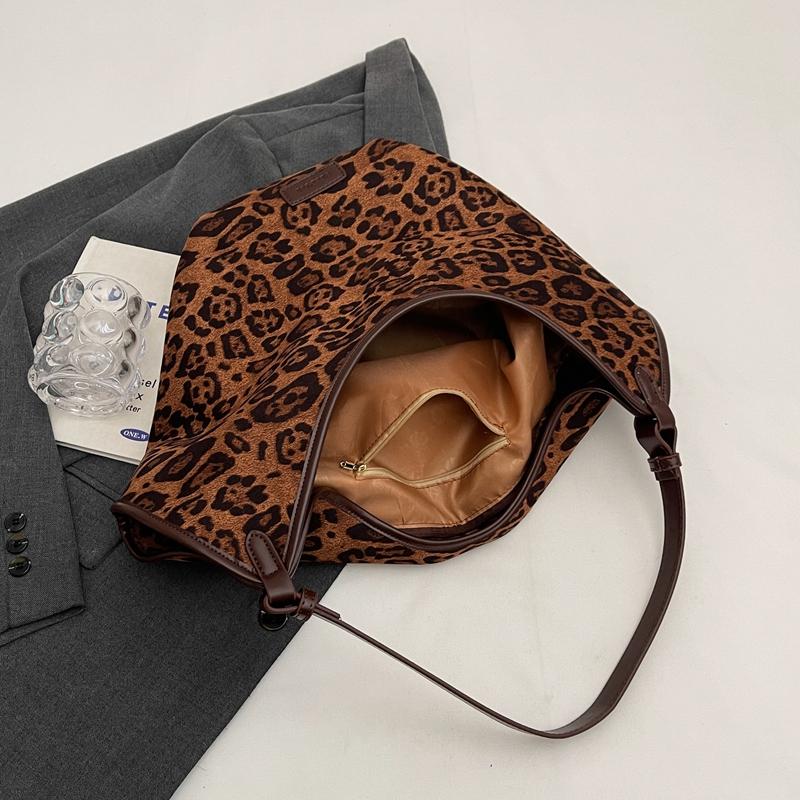 Леопардовый принт Большая вместительная сумка-тоут Женская сумка через плечо Сумка для поездок на работу