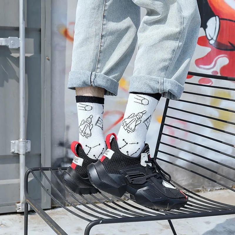 Длинные мужские носки в японском стиле колледжа Харадзюку, корейские спортивные женские парные мужские носки с высоким верхом, модные женские хлопковые носки