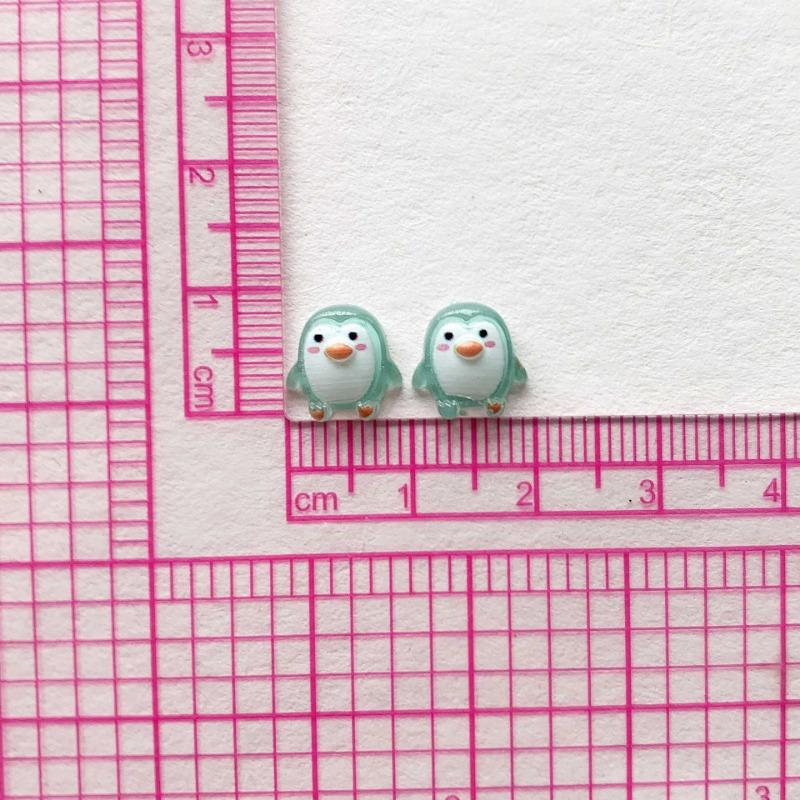 Cute 9mm Resin Mini Penguin Series Flat Back Stone Figurines DIY Wedding Scrapbook Manicure Accessories nail art decorations