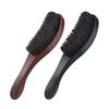 Wave Brush Men Styling Wooden Beard Brush Bristle Hair Brush Beard Styling Accessory for Home Salon Travel