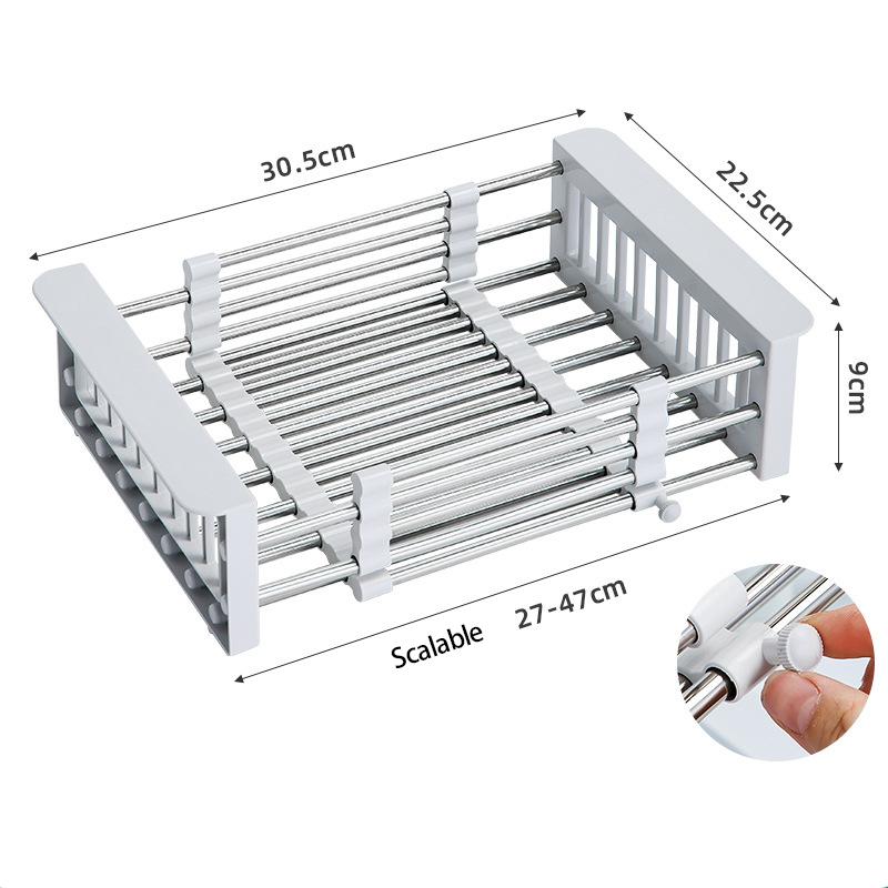 Сушилка для кухонной посуды над раковиной, стеллаж для сушки посуды, стеллаж для сушки посуды, органайзер, органайзер для раковины из нержавеющей стали, корзина для слива