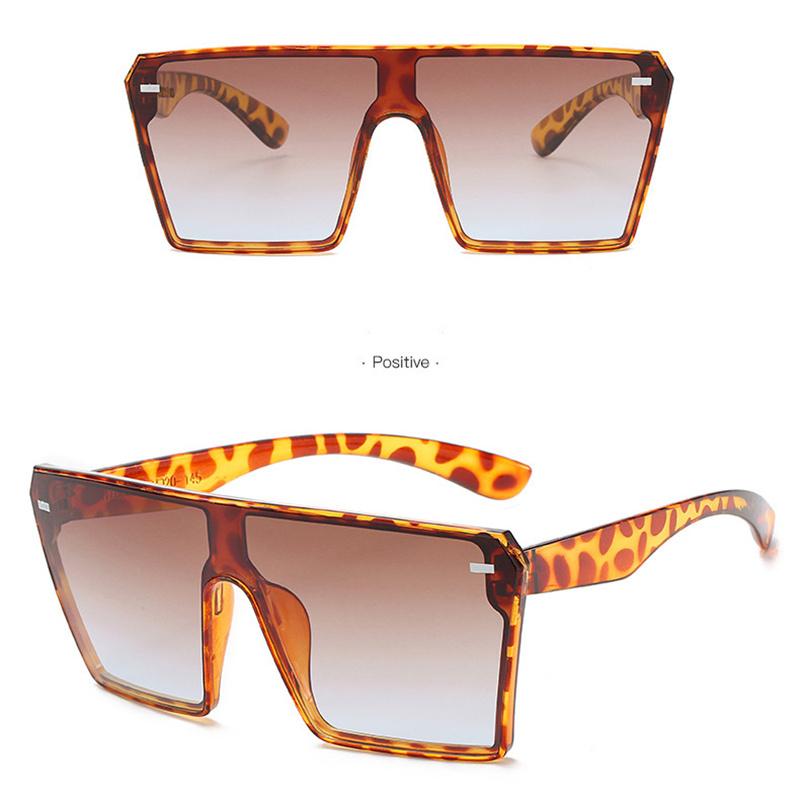 Модные большие квадратные солнцезащитные очки женские ретро-очки с плоским верхом и градиентом мужские солнцезащитные очки женские