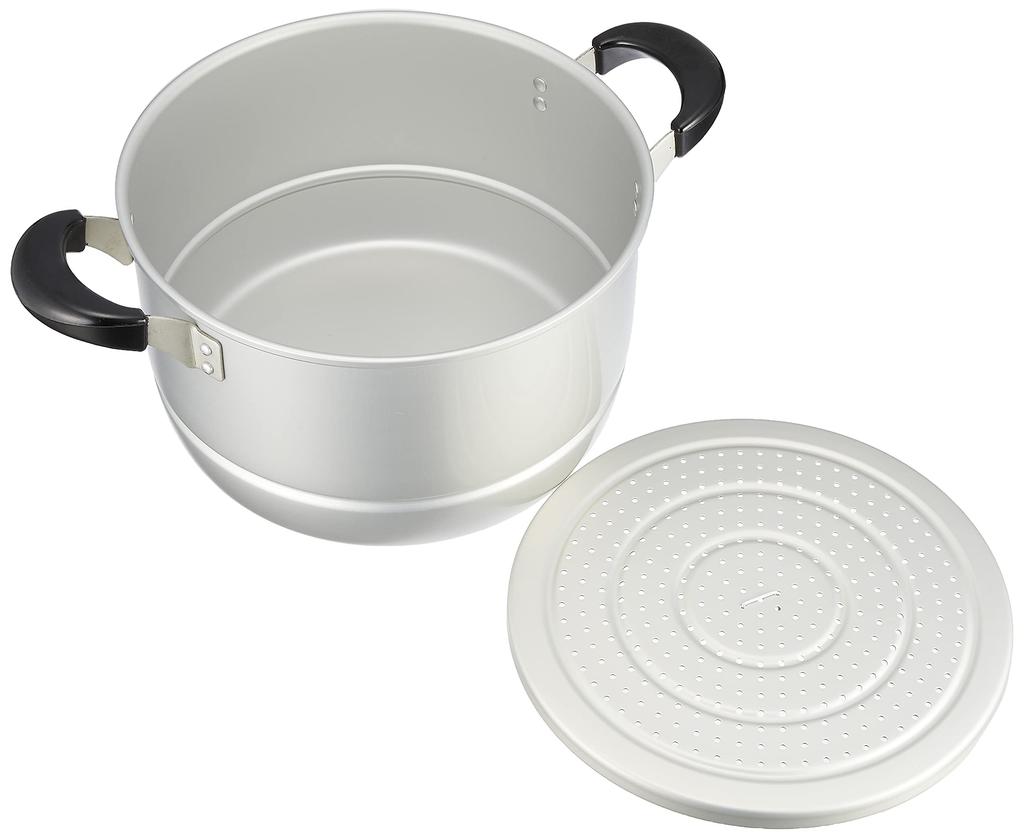 PEARL METAL Двуручный паровой серебряный с горшком для газовой плиты, алюминиевый новый Waco Trading Pot, горшок, горшок двойного назначения, 26 см, крышка, только, Ceret, H-2416