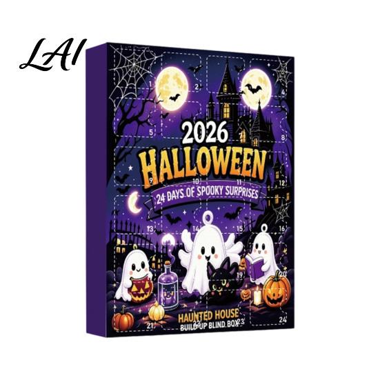 Creative Halloween Gifts Christmas Advent Calendar 2026 24 Days Countdown with Acrylic Decorative Accessories for Backpacks Hanging Ornaments,