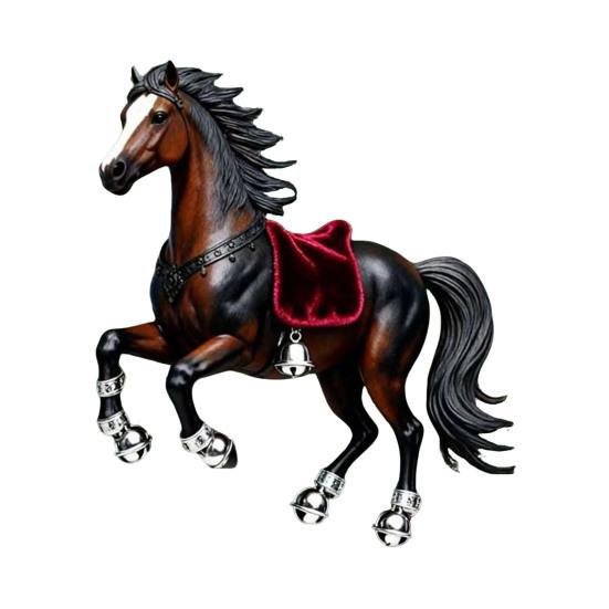 2D Плоская Лошадь Автомобильный Подвесной Орнамент Акриловая Лошадь Шарм для Зеркала Заднего Вида Праздничные Зимние Подвесные Аксессуары для Рождественской Елки Автомобильный Интерьер Стена Окно