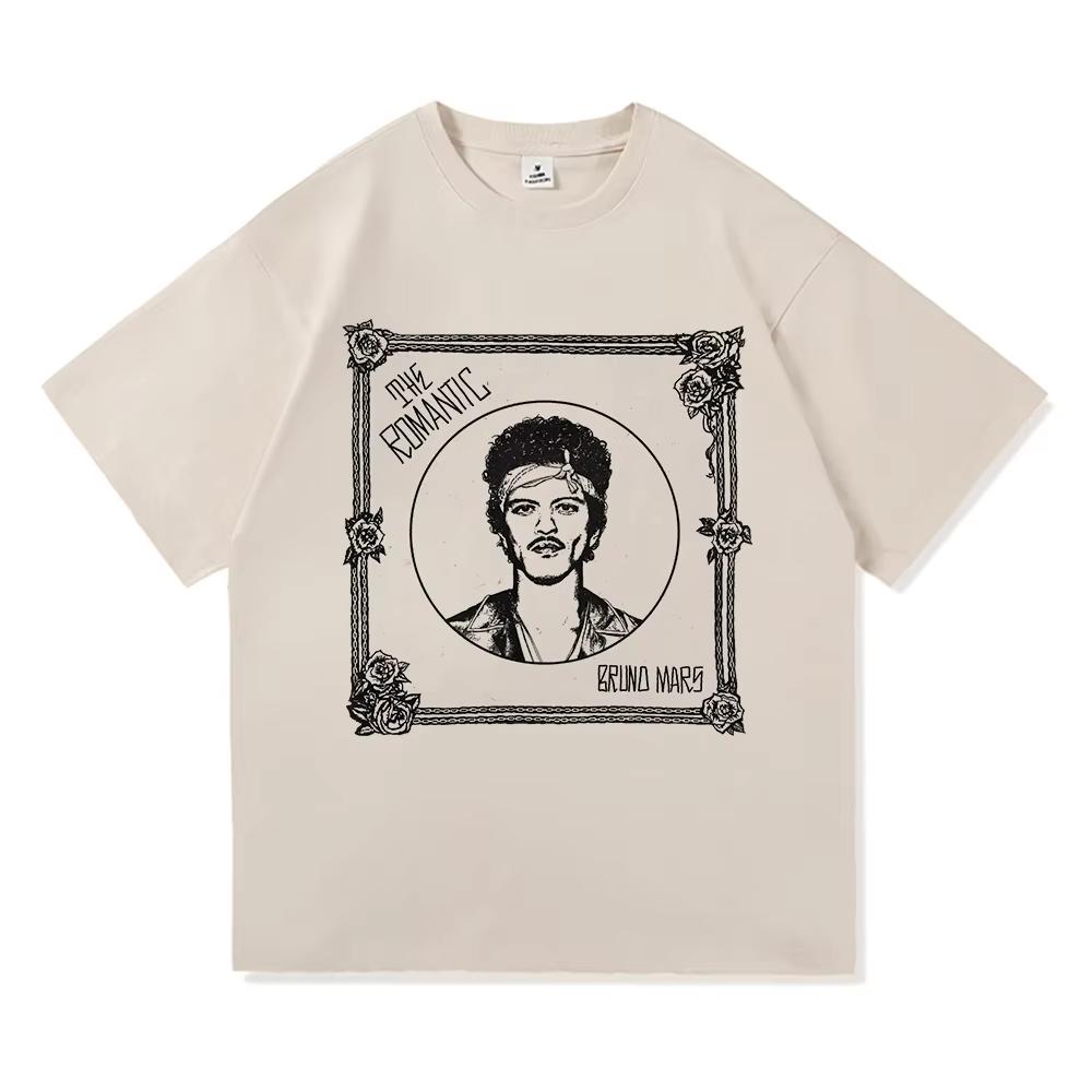 2026 The Romantic Album T Shirt Bruno Mars The Romantic Tour  Men Women Clothing Vintage Harajuku High Quality Cotton Tshirts