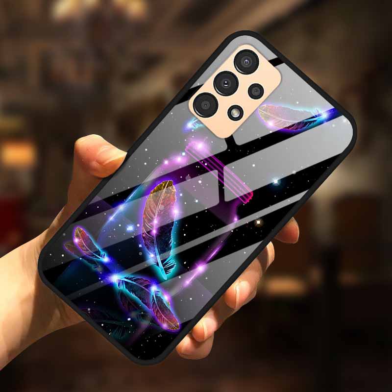 Чехол для Samsung A13 A23 A52 A72 4G M52 A52S 5G Роскошный Закаленное Стекло Жесткая Задняя Крышка для Samsung Galaxy A13 4G Чехлы для Телефона Capa