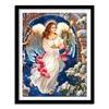 Алмазная картина Религиозный узор Домашний декор, Круглая алмазная вышивка Ангел Рукоделие, Алмаз