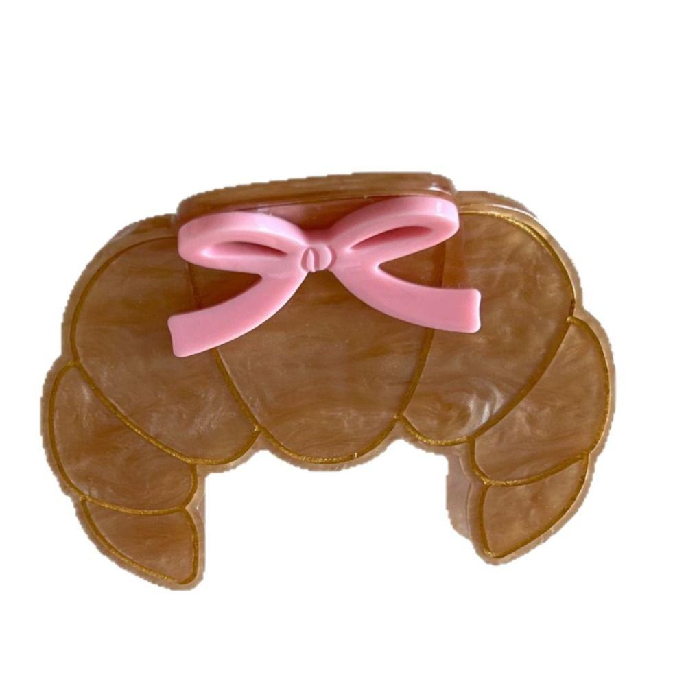 Toast Acetate Hair Crab Clip Cute Delicious Food Claw Clip Lovely Croissant Shark Clip Girls