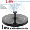 2.5W Solar Powered Floating Fountain Pump with 6 Nozzle Solar Fountain for Bird Bath Garden Pond Pool Outdoor