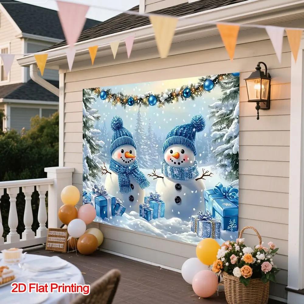Snowman winter art scene photography background - An ideal choice for indoor garden setup and garden decoration