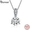 Authentic 925 Sterling Silver Clear CZ Radiant Dazzling Minimalist Pendant Necklace