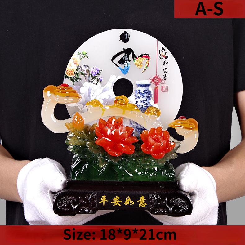 Пряжка безопасности Jade Ruyi, украшение для гостиной в современном китайском стиле, винный шкаф, украшение для привлечения богатства