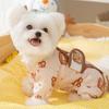 Мультяшные комбинезоны для собак с рисунком медведя, одежда на четыре лапы для щенков, милая домашняя одежда для питомцев, для щенков
