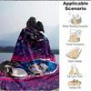 1Pc Cyberpunk Future Dreamscape Flannel Blanket, Soft And Comfortable, Casual Warm, Camping Travel, Christmas, Halloween Xmas Gift S1794