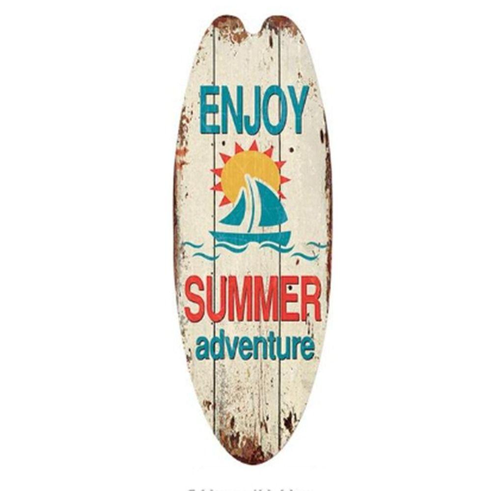 Exquisite Printing Marine Steering Wall Board Cool Wooden Surfboard Wooden Sign   Wall Ornament