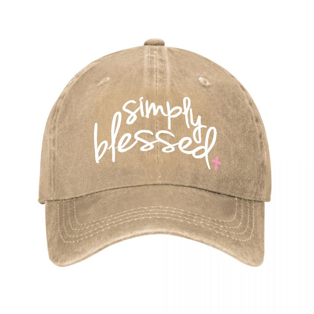 Distressed Simply Blessed Baseball Cap New Vintage Washed Cotton Baseball Cap Parent Kids Sun Hats