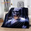 3D Gothic Horror Ghost Skull Soft Plush Blanket,Flannel Blanket Throw Blanket for Living Room Bedroom Bed Sofa Picnic Cover Kids