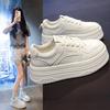 Casual Board Shoes Women's Height Increase 5 New Muffin Thick Soles 2025 Small CM Fashion Versatile Age-reducing White Shoes