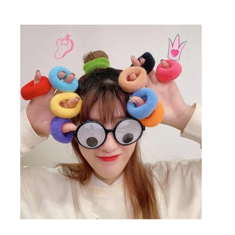 1 шт./12 шт. Модная резинка для волос конфетного цвета, скрабчи, новая милая женская, для девочки, высокоэластичная, кольцо для волос, головной убор, аксессуары