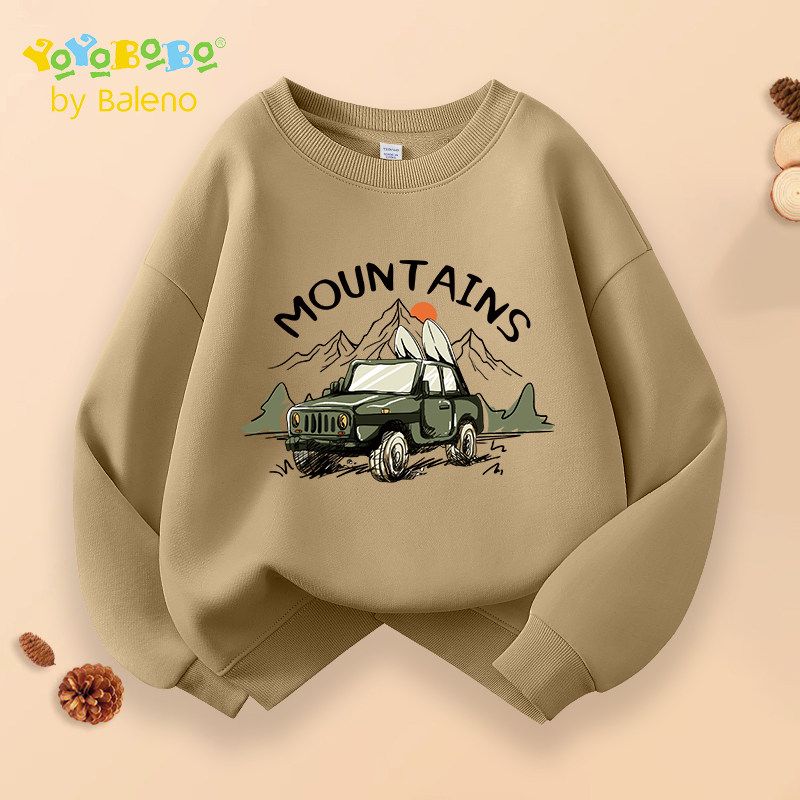 Baleno Ybb Series Boys' Sweatshirt Children's Autumn Thin Casual Top 2025 New Style Little Boys' Autumn Clothing