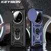 KEYSION Противоударный защитный чехол для Infinix Zero 40 4G 5G Slide Camera Protection Ring Stand Phone Cover для Infinix Zero 40 5G 4G