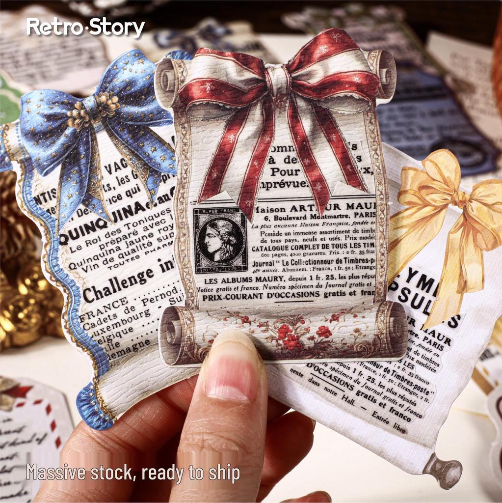 РетроИстория Рукописные Фестивальные Наклейки - Креативный Подарок и Декор для Аккаунта (20 листов для заметок)