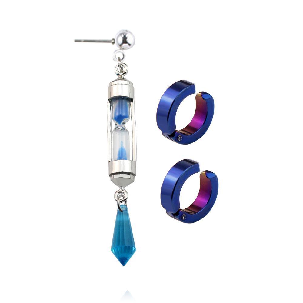 Anime Vanitas Earrings The Case Study of Vanitas No Karte Props Hourglass Earrings Ear Cuff Cosplay Jewelry Ear Studs Gifts