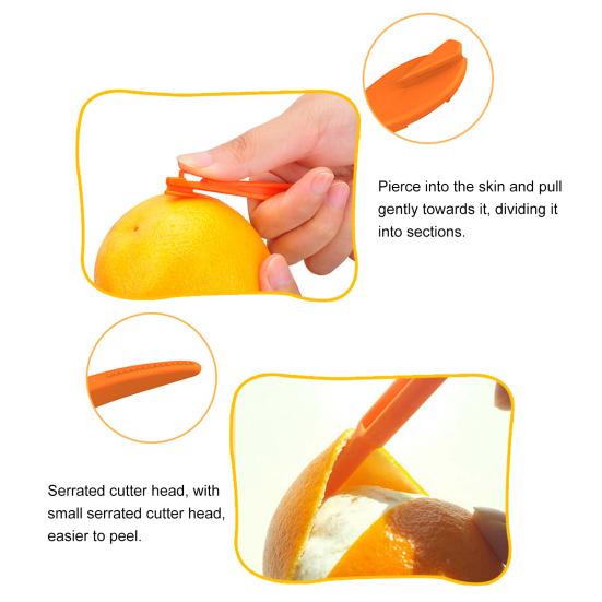 4 шт. Ручной апельсиновый нож, простой в использовании резак для цитрусовых, простая нарезка фруктов, приспособление для удаления лимонной цедры, кухонные гаджеты